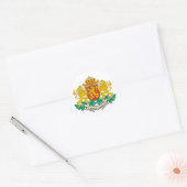 Bulgarije officieel wapen heraldiek symbool ronde sticker (Envelop)