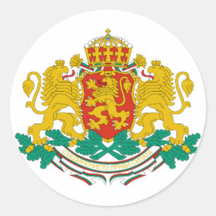 Bulgarije officieel wapen heraldiek symbool ronde sticker