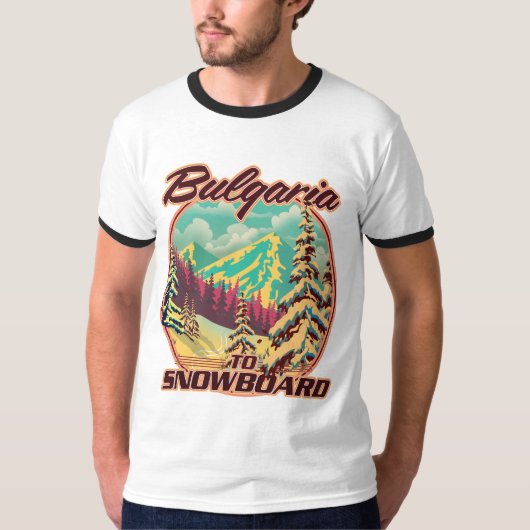 Bulgarije om te snowboarden t-shirt (Voorkant)