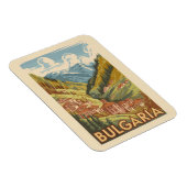 Bulgarije Painterly Illustration Travel Art Vintag Magneet (Rechterzijde)