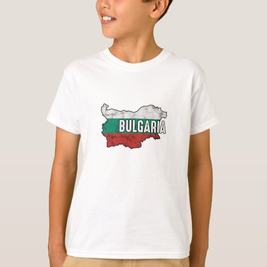 Bulgarije Patriottische Bulgaarse vlag Kaart Symbo T-shirt (Voorkant)