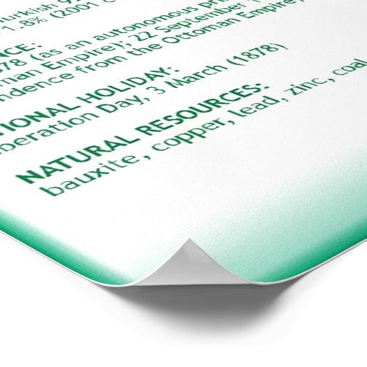 Bulgarije Poster (Hoek)