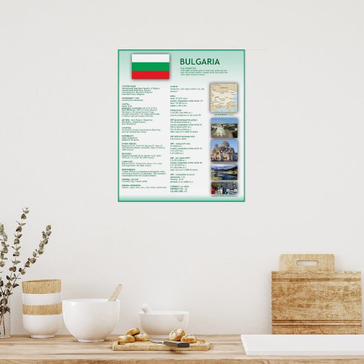 Bulgarije Poster (Keuken)
