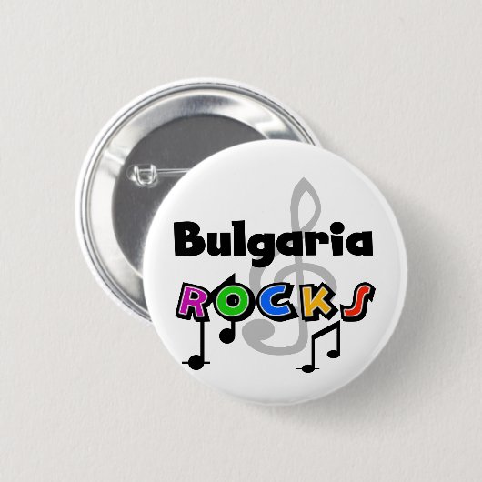Bulgarije Rocks Ronde Button 5,7 Cm (Voorkant /achterkant)