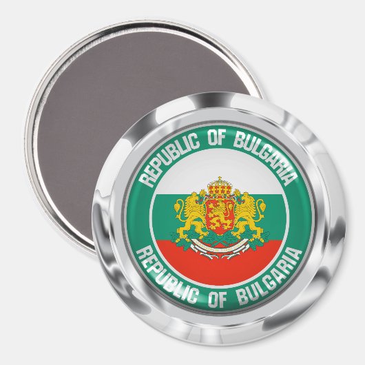 Bulgarije Round Emblem Magneet (Voorkant / Achterkant)