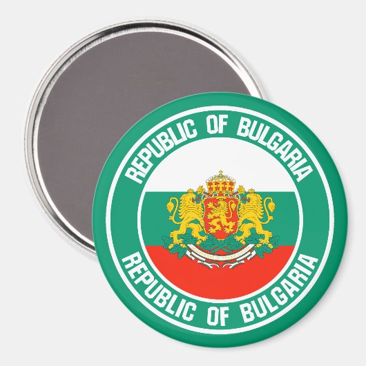 Bulgarije Round Emblem Magneet (Voorkant / Achterkant)