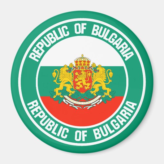Bulgarije Round Emblem Magneet (Voorkant)