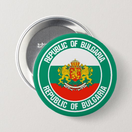 Bulgarije Round Emblem Ronde Button 7,6 Cm (Voorkant /achterkant)