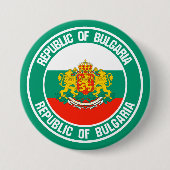 Bulgarije Round Emblem Ronde Button 7,6 Cm (Voorkant)