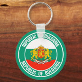 Bulgarije Round Emblem Sleutelhanger (Voorkant)