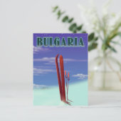 Bulgarije ski reisposter briefkaart (Staand voorkant)