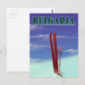 Bulgarije ski reisposter briefkaart (Voorkant / Achterkant)
