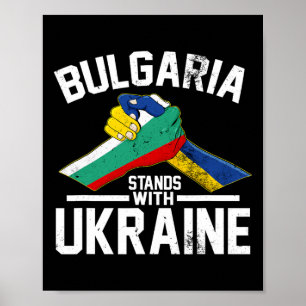 Bulgarije Staat Met Oekraïne Oekraïense Bulgaarse Poster