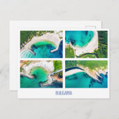 Bulgarije, strand van het Zwarte Zee, briefkaart (Voorkant / Achterkant)
