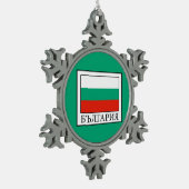 Bulgarije Tin Sneeuwvlok Ornament (Links)