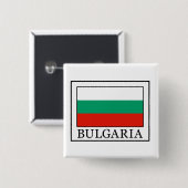Bulgarije Vierkante Button 5,1 Cm (Voorkant /achterkant)