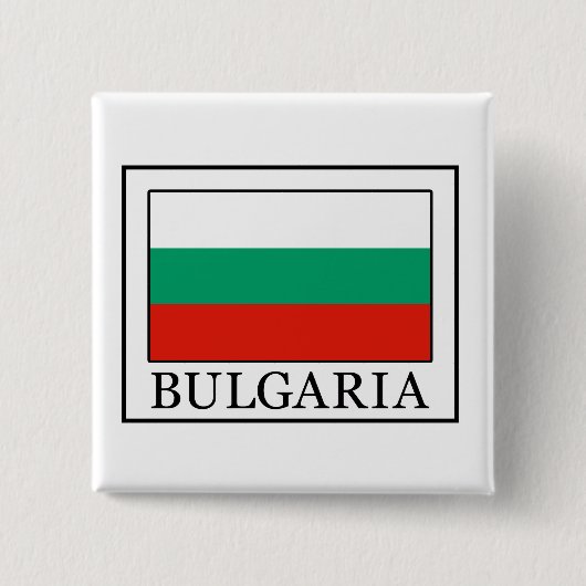 Bulgarije Vierkante Button 5,1 Cm (Voorkant)