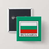 Bulgarije Vierkante Button 5,1 Cm (Voorkant /achterkant)