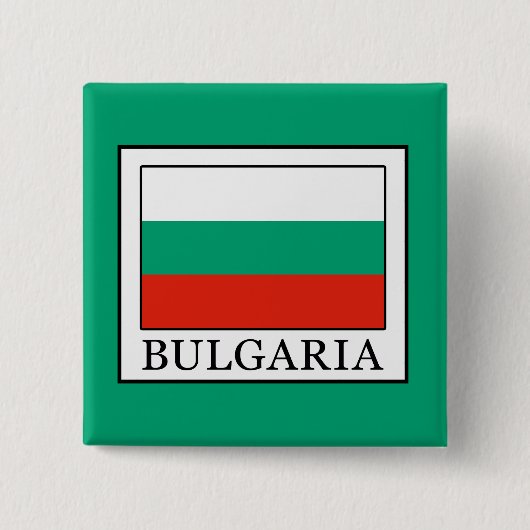 Bulgarije Vierkante Button 5,1 Cm (Voorkant)
