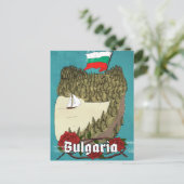 Bulgarije vintage reisposter briefkaart (Staand voorkant)