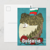 Bulgarije vintage reisposter briefkaart (Voorkant / Achterkant)
