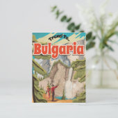 Bulgarije vintage reisposter briefkaart (Staand voorkant)