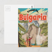 Bulgarije vintage reisposter briefkaart (Voorkant / Achterkant)