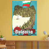 Bulgarije vintage reisposter canvas afdruk (Insitu (Woonkamer))