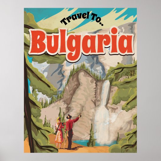 Bulgarije vintage reisposter poster (Voorkant)