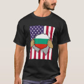 Bulgarije vlag in me thuisprijs Bulgaarse Ameri T-shirt (Voorkant)