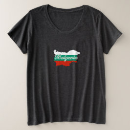 Bulgarije vlag kaart grote maat t-shirt