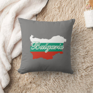 Bulgarije vlag kaart kussen