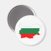 bulgarije vlag plattegrond silhouet symbool magneet (Voorkant / Achterkant)