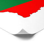 bulgarije vlag plattegrond silhouet symbool poster (Hoek)