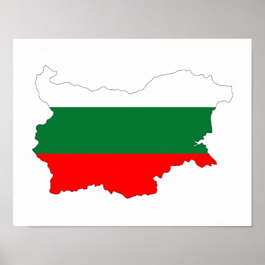bulgarije vlag plattegrond silhouet symbool poster (Voorkant)
