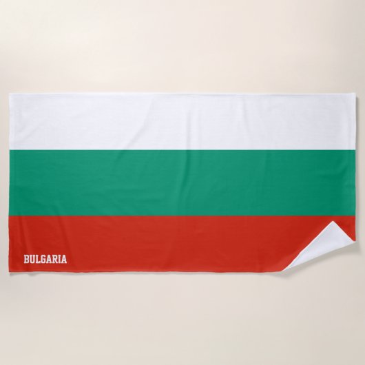 Bulgarije Vlag Prachtig Patriottisch Strandlaken (Voorkant)