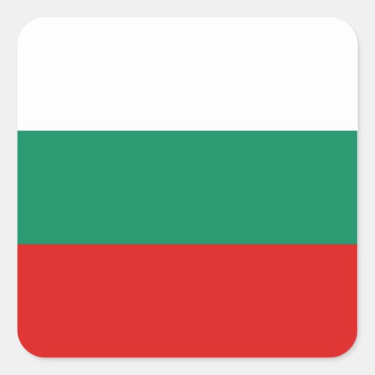 Bulgarije Vlag Sticker (Voorkant)