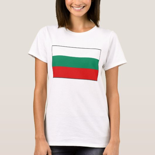 Bulgarije vlag x kaart T-Shirt (Voorkant)