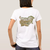 Bulgarije vlag x kaart T-Shirt (Achterkant)
