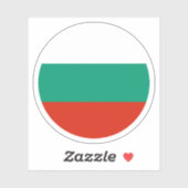 Bulgarije Vlaggen Ronde Sticker (Vel)