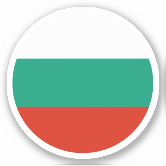 Bulgarije Vlaggen Ronde Sticker (Voorkant)