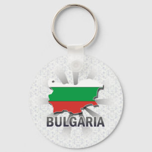 Bulgarije-vlaggenkaart 2.0 sleutelhanger