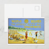 Bulgarije Warna Oude Reisposter Gerestaureerd Briefkaart (Voorkant / Achterkant)