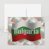 Bulgarije Waving Flag Briefkaart (Voorkant / Achterkant)