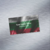 Bulgarije zijden vlag magnetisch visitekaartje (Voorbeeld)
