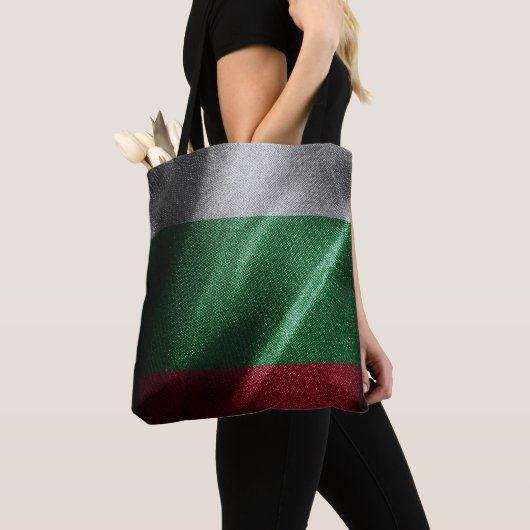 Bulgarije zijden vlag tote bag (Dichtbij)