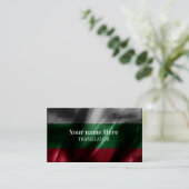 Bulgarije zijden vlag visitekaartje (Staand voorkant)