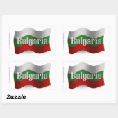 Bulgarije zwaaien vlag rechthoekige sticker (Vel)