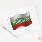 Bulgarije zwaaien vlag rechthoekige sticker (Envelop)