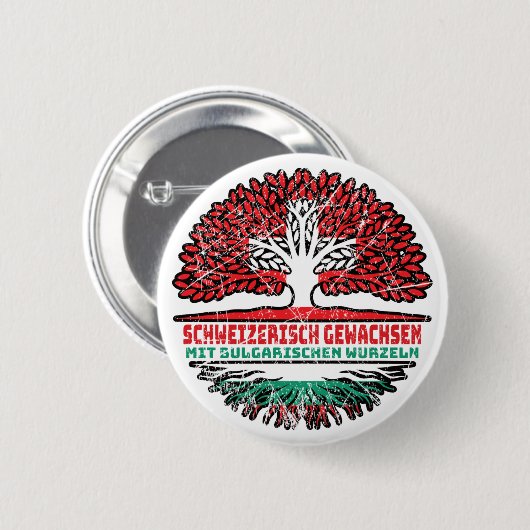 Bulgarisch Schweizer Schweiz Baum Wurzel Ronde Button 5,7 Cm (Voorkant /achterkant)